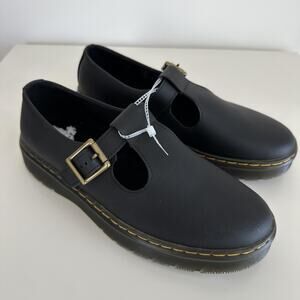 Dr Martens Zavala Mary Jane Shoes Womens 9 Black Platform Buckle Grunge Goth
